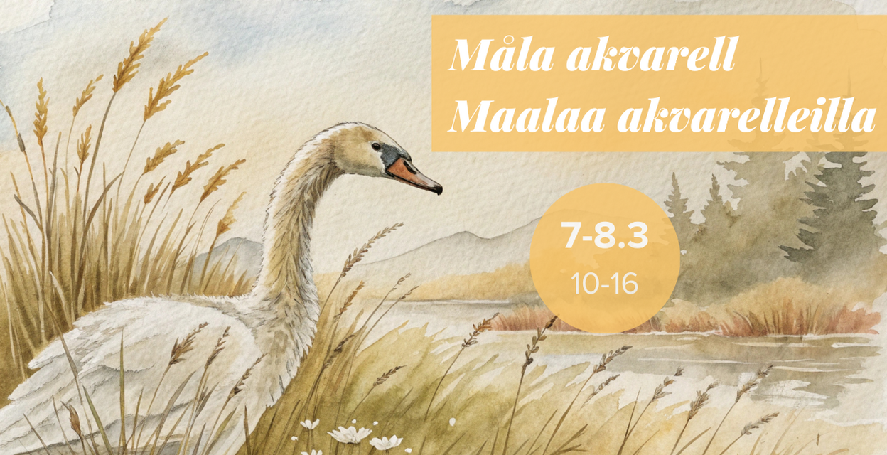 Våga prova nya tekniker i akvarellmålningen! Under kursen går vi igenom olika akvarelltekniker och lär oss mera om färgernas förtrollande värld. 