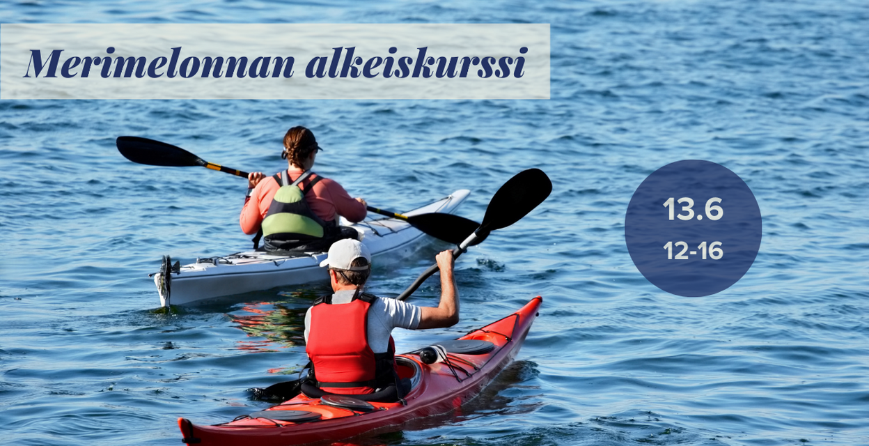 Alkeiskurssilla opit turvallisesti merimelonnan perusteet. Harjoittelemme melonnan perustekniikoita ja käymme läpi merimelonnan erilaisia varusteita.  Kaikki varusteet saat lainata opettajalta. Ikäraja 15v. 
